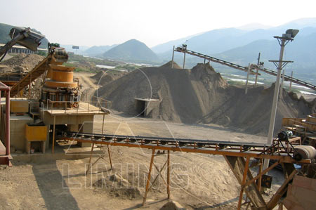 crushing line with spring cone crusher