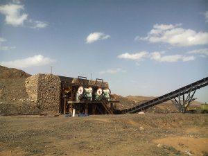 The limestone production line