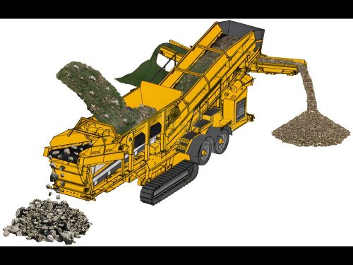 Mobile crusher converts construction waste into sand and gravel aggregate